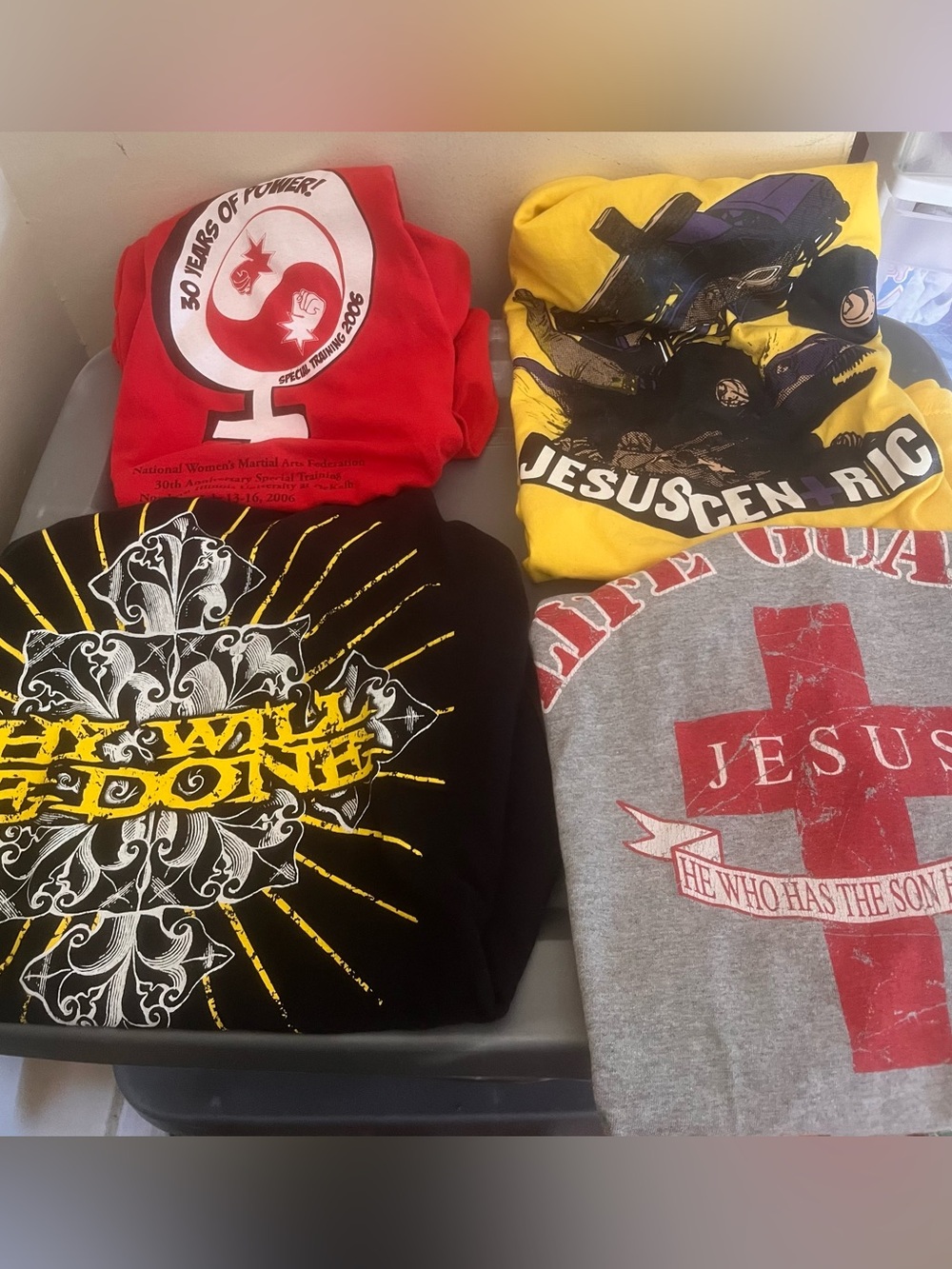4 vintage md jesus shirt bundle b6 monster truck illinois college martial arts